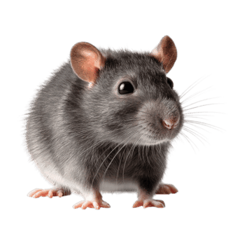 Cartoon white rat sticker